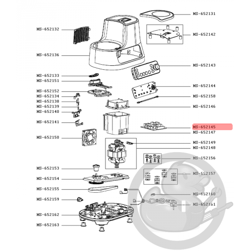 Carte électronique de puissance robot clickchef Moulinex MS-652145