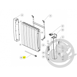 Résistance + joint 750W H radiateur Atlantic Thermor 086558