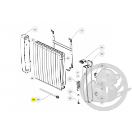 Résistance + joint 1500W H radiateur Atlantic Thermor 086561