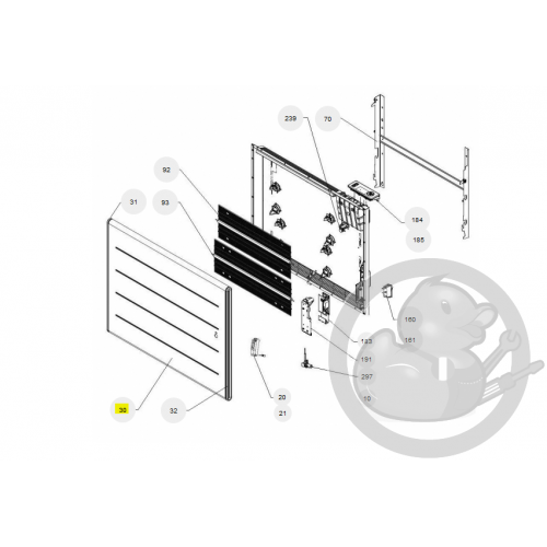 Façade + film chauffant ovation H 750W radiateur Atlantic Thermor 097581