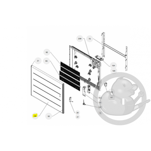 Façade + film chauffant ovation H 1000 radiateur Atlantic Thermor 097582