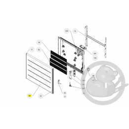 Façade + film chauffant ovation H 1500 radiateur Atlantic Thermor 097584