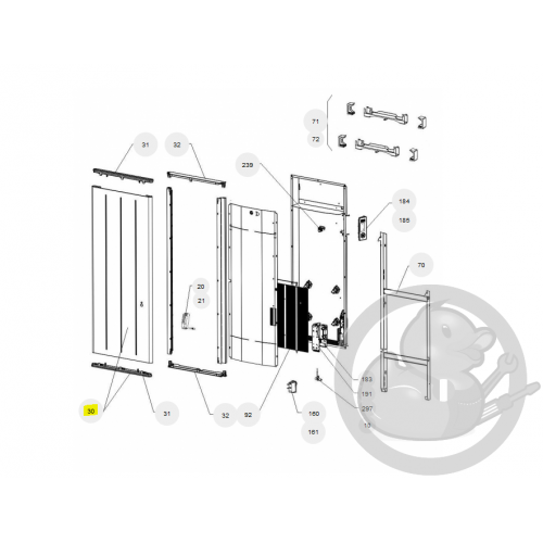 Façade + film chauffant ovation V 1000 radiateur Atlantic Thermor 097591