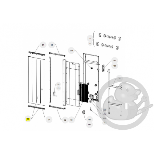 Façade + film chauffant ovation V 1500 radiateur Atlantic Thermor 097592