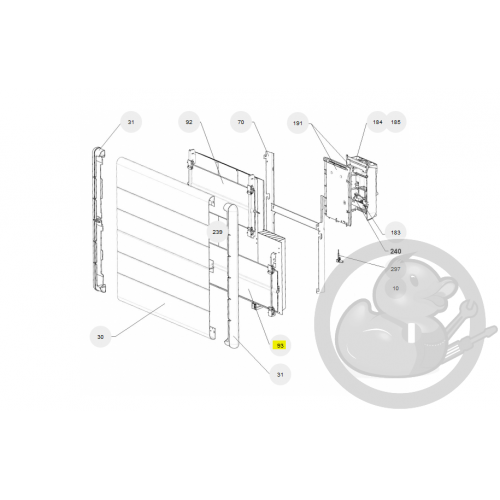 Résistance inférieure radiateur Atlantic Thermor 599078