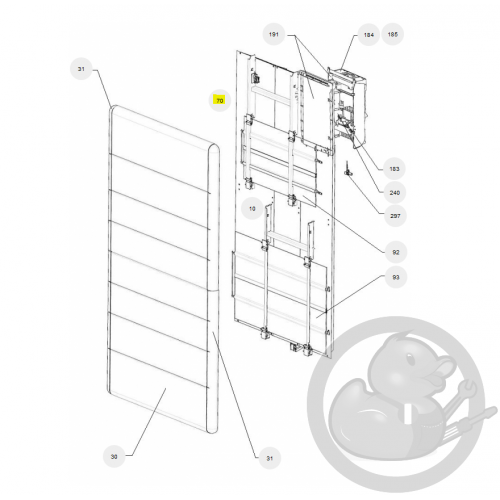 Support mural RAF4V 2000W blanc radiateur Atlantic Thermor 098313