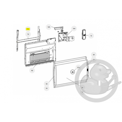 Support mural beige R4GB 750W radiateur Atlantic Thermor 098187