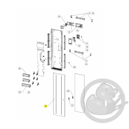 Façade RCV IO TH 1500W radiateur Atlantic Thermor 098589