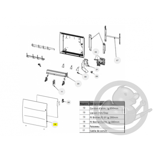 Façade 500/750W avec DAP radiateur Atlantic Thermor 097788