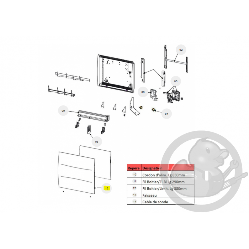 Façade 500 et 750W radiateur Atlantic Thermor 097798