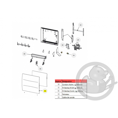 Façade 1000W radiateur Atlantic Thermor 097799