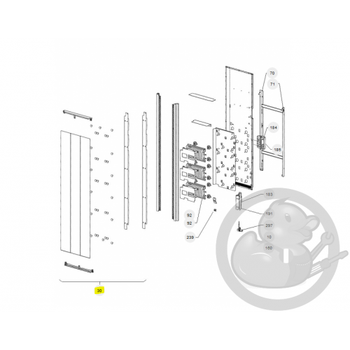 Façade kenya 3 V 1000W radiateur Atlantic Thermor 097665