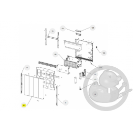 Façade kenya 3 H 1250W radiateur Atlantic Thermor 097657