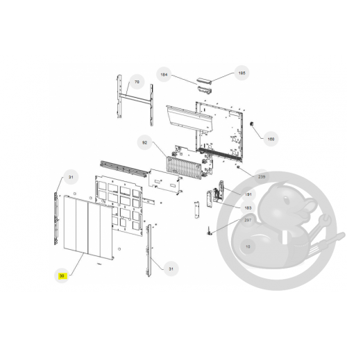 Façade kenya 3 H 1250W radiateur Atlantic Thermor 097657