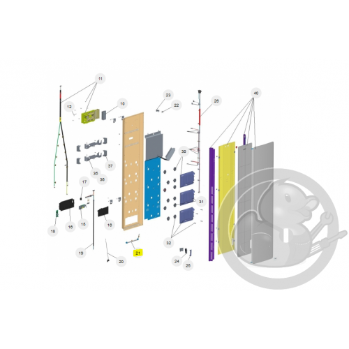 Bandeau LED L244mm radiateur Sauter 083616