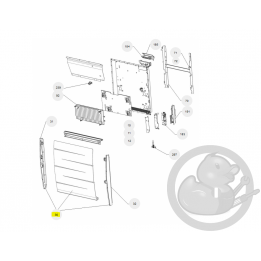 Façade + joues Malao H 2000W radiateur Sauter 097697