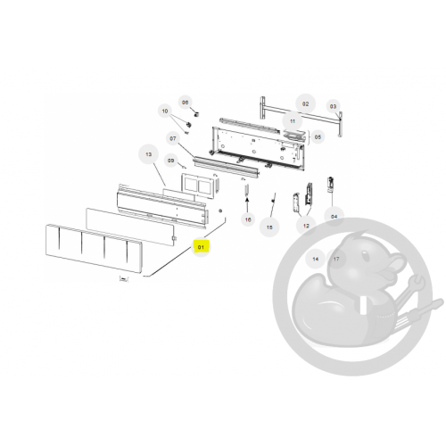 Façade + film chauffant 1500W radiateur Sauter 097770