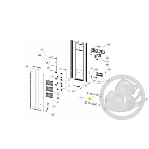 Ens. support mural (X2) proms V noir radiateur Atlantic Thermor 098710