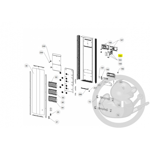 Commande digitale proms 2000W V prog 32 radiateur Atlantic Thermor 088932