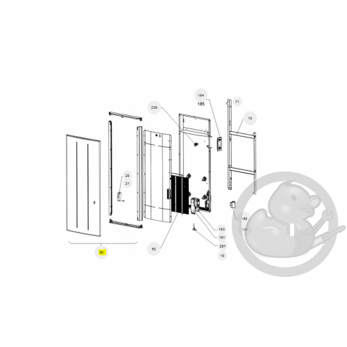 Façade oniris V 1500W anthracite radiateur Atlantic Thermor 097717