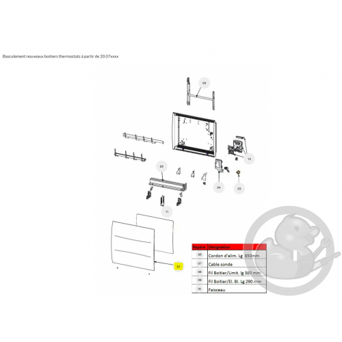 Façade 2000W rad compact radiateur Atlantic Thermor 097797