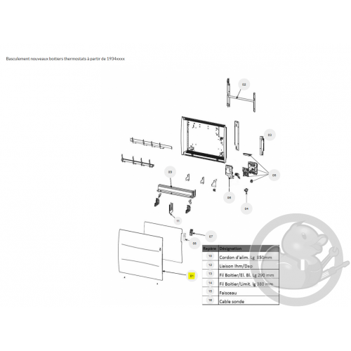 Façade 1500W rad compact dap radiateur Atlantic Thermor 097786