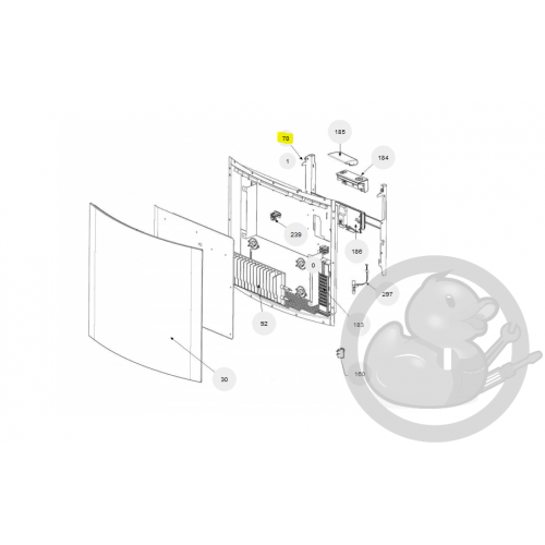 Façade R5G 2000W radiateur Atlantic Thermor 098247