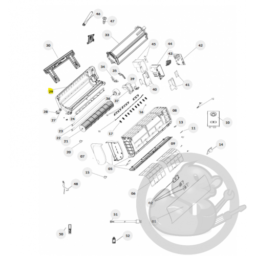 Chassis unité intérieure murale Nagano Thermor 084153