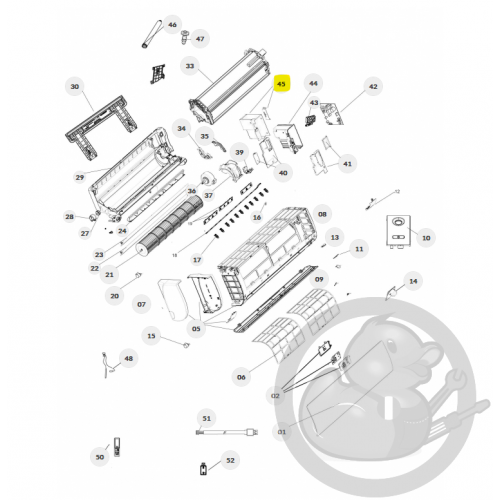 Protection boite électrique unité intérieure murale Nagano Thermor 084163