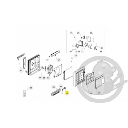 Capot moteur volet droit unité intérieure murale Nagano Thermor 084472