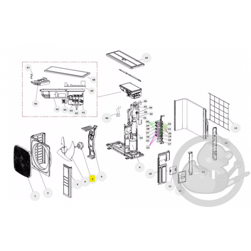 Moteur électrique unité extérieure Thermor 084605