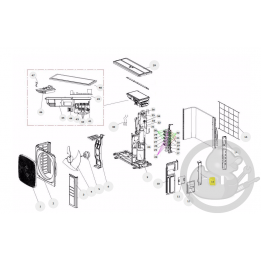 Couvercle raccordement gaz unité extérieure Thermor 084660