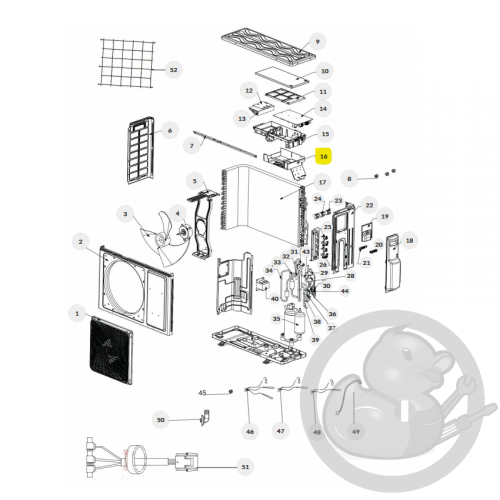 Coffret électrique inférieur unité extérieure Thermor 084393