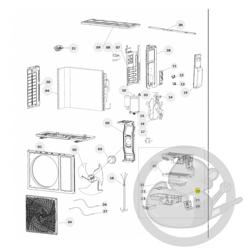 Boite électrique unité extérieure Thermor 084238