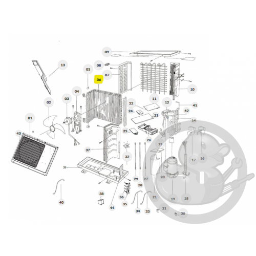 Condenseur unité extérieure Thermor 084307