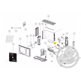 Couvercle coffret électrique unité extérieure Thermor 084563