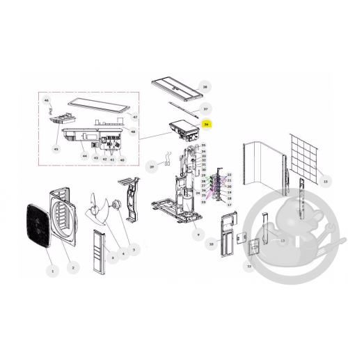 Boite raccordement électrique unité extérieure Thermor 084371