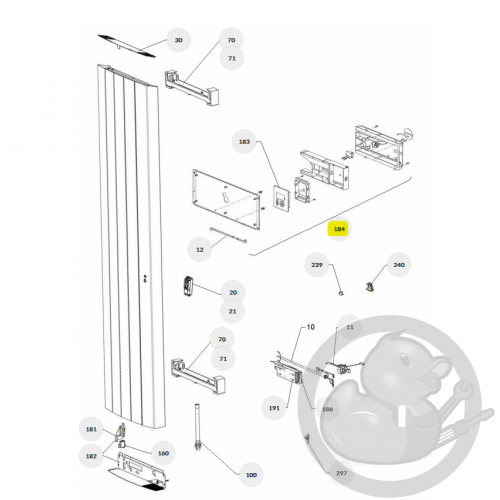 Ens. commande digitale + tiroir prog 24 radiateur Atlantic Thermor 088211