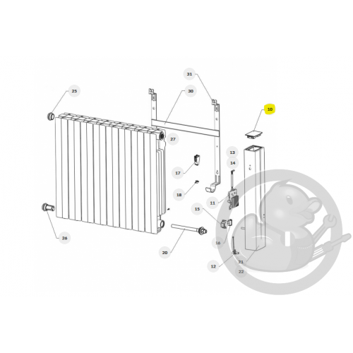 Commande digitale prog 19 radiateur Atlantic Thermor 088952