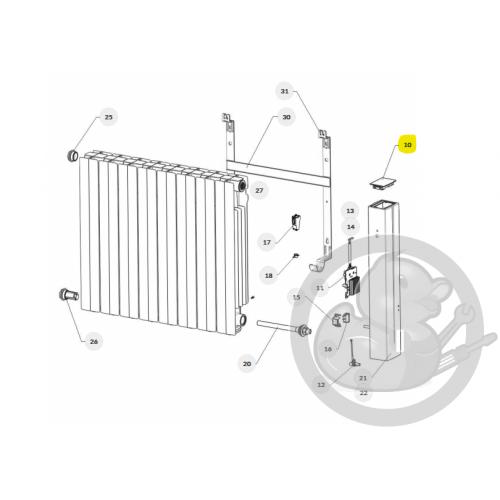 Commande digitale prog 22 radiateur Atlantic Thermor 088955