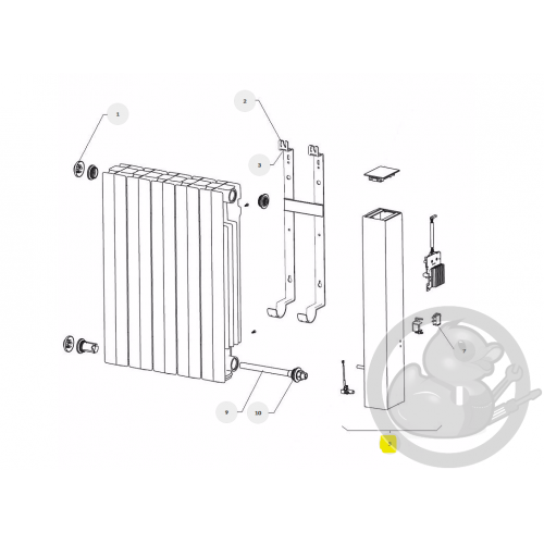 Joue complète Accessio prog 31 radiateur Atlantic Thermor 089377