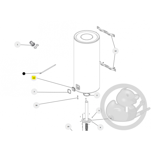 Commande digitale HM003 SF EWNW01 DHW chauffe-eau Atlantic Thermor Sauter 026529