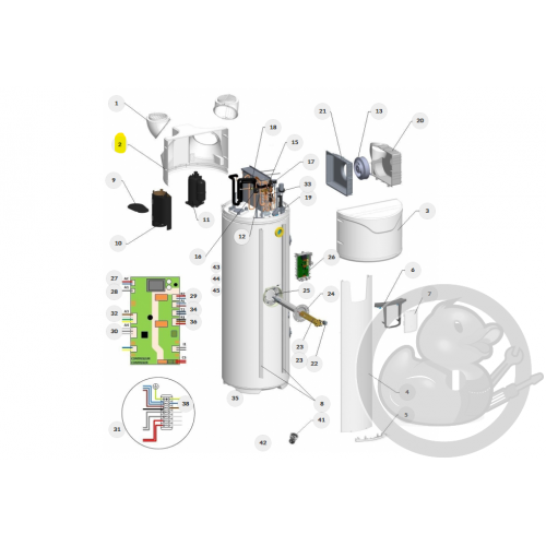 Virole arrière CV4E chauffe-eau Atlantic Thermor Sauter 022899