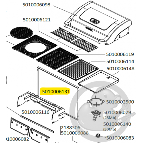 Panneau arrière noir barbecue CAMPINGAZ 5010006131