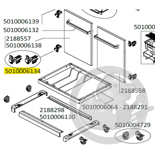 Charnière de porte (X2) barbecue CAMPINGAZ 5010006134