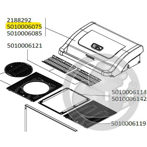 Couvercle avec thermomètre gris foncé barbecue CAMPINGAZ 5010006075