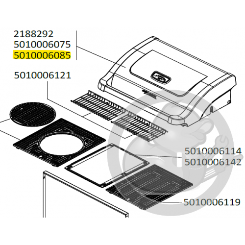 Couvercle avec thermomètre lisse noir barbecue CAMPINGAZ 5010006085