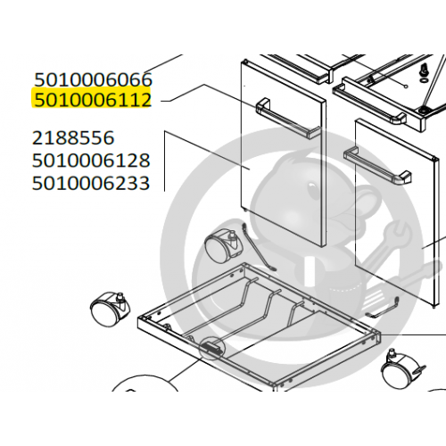 Poignée de porte en acier + vis barbecue CAMPINGAZ 5010006112