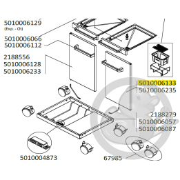 Porte droite sans poignée grise foncée barbecue CAMPINGAZ 5010006133