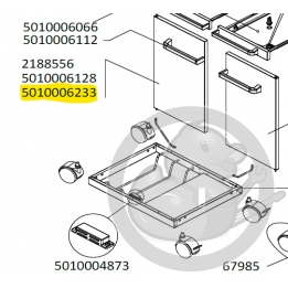 Porte gauche sans poignée lisse noire barbecue CAMPINGAZ 5010006233